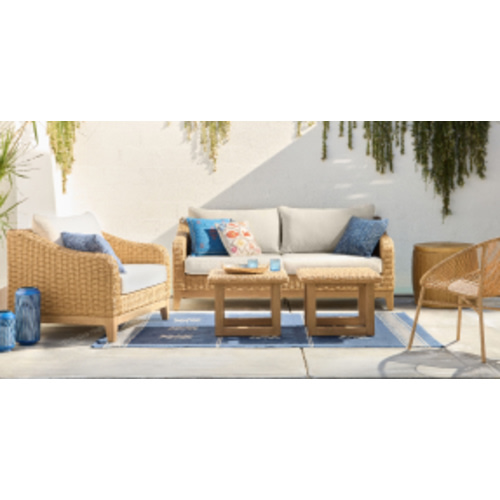 Daisy Oval Seagrass Scalloped 3 Tier Storage Tower - World Market