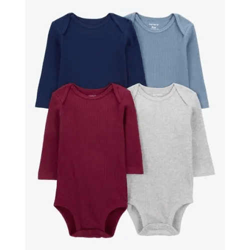 Baby 4-Pack Long-Sleeve Bodysuits - Carter's | Carter's