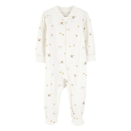 Baby Carter's Mini Bird Print 2-Way Zip Sleep & Play Pajamas