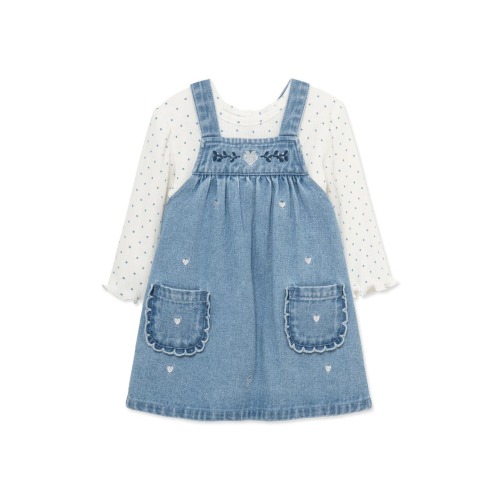 Heart Denim Jumper Set