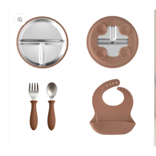 Stainless Steel Toddler Feeding Set 12+ Months- Baby Blue