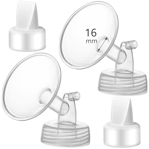 16mm Flange and Duckbill Valve Compatible with Spectra S1 S2 9 Plus Breastpump Replacement to Spectra Pump Parts, Not Original, Replace Accessories.