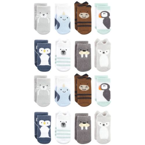 Hudson Baby Cotton Rich Baby Terry Socks 16-Pack