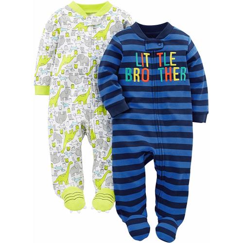 Baby Boys' 2-Pack Cotton Footed Sleep and Play