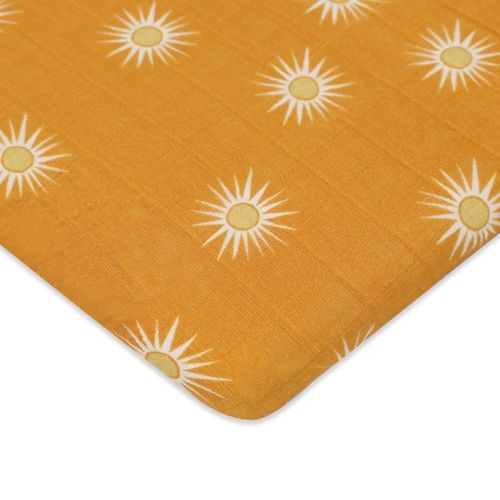 Babyletto All-Stages Bassinet Sheet in GOTS Certified Organic Muslin Cotton - Golden Hour