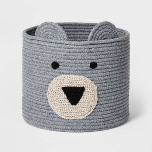 Coiled Rope Storage Bin Large Bear - Cloud Island™