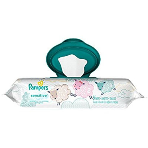 Pampers Sensitive Wipes Travel Pack 56 Count (Pack of 3) - 3 Pack