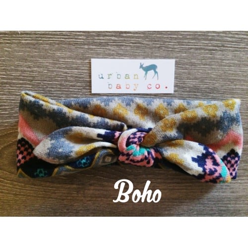 Baby Headband, Baby Head Wrap, Cotton Knit Headband, Knotted Bow Headb ? Urban Baby Co.