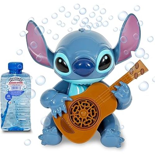 Stitch NO Spill Musical Bubble Machine | Bubble Toy for Toddlers and Kids | Amazon Toys Exclusive with 16 oz of Extra Bubble Solution (Bubble Solution Bottle Colors Will Vary)