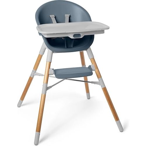Skip Hop Baby High Chair 4 in 1 Convertible High Chair, EON, Slate Blue