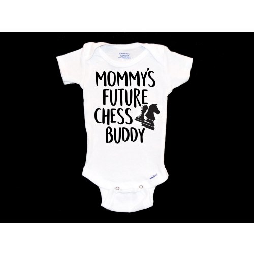 Mommy's Chess Buddy Onesie®®. Future Chessmaster Baby Onesie®® New Mother. Logic Game. I love doing Chess. Checkmate. Chess Player.