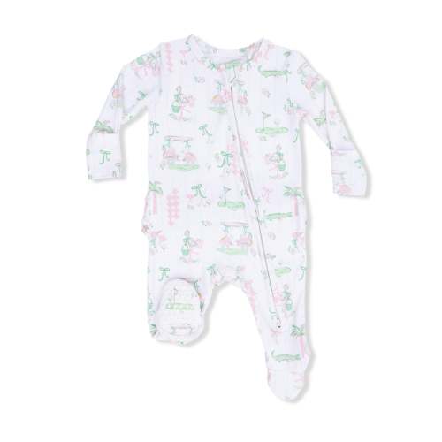 Pretty Golf - 2 Way Ruffle Back Zipper Footie