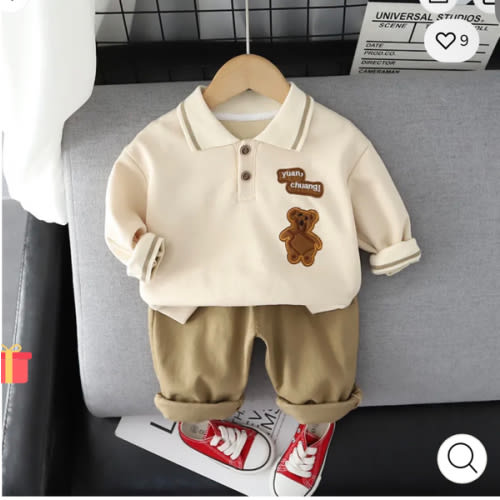2-Piece Baby Toddler Bear Casual Set