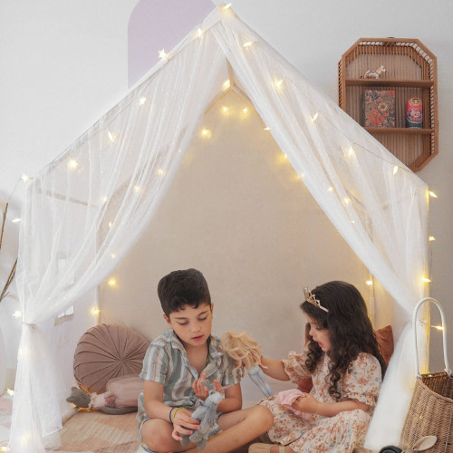 Tiny Land Large Space Play House with Star Lights