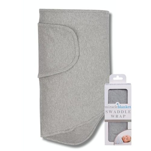 Miracle Blanket Swaddle Wrap – Help Your Newborn Sleep Longer – Soft & Secure Sleep Sack for Infants – Easy-to-Use Swaddling Blanket for a Calm Baby (Solid Heather Gray)