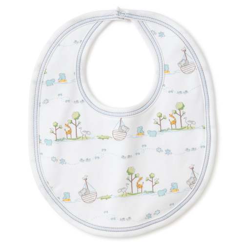 Blue Noah's Print Bib