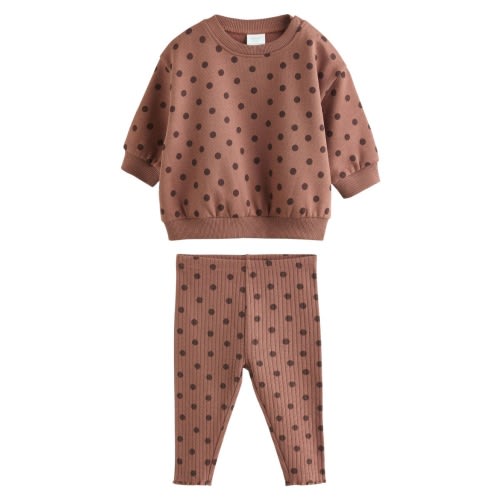 Kids' Polka Dot Sweatshirt & Pants Set