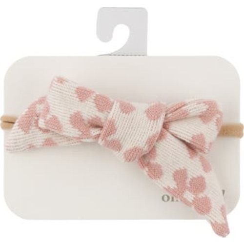 Mod Flowers Tie Bow Nylon Headband- Infant