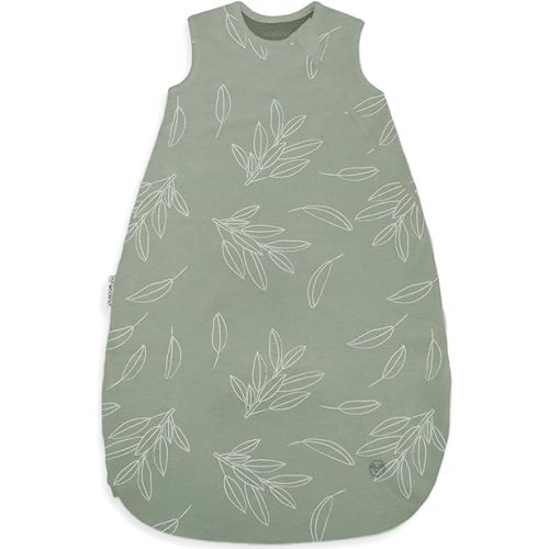 Woolino Merino Wool and Organic Cotton Baby Sleeping Bag - 4 Season Classic Sleep Sack - Two-Way Zipper Sleeping Bag for Baby and Toddler - 6-18 Months - Sage