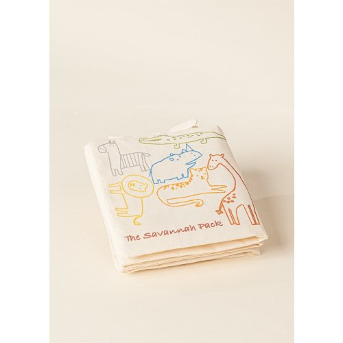 Natural Cotton Baby's First Soft Book English - SAVANE ANIMALS