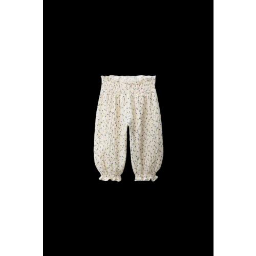 FLORAL TEXTURED BAGGY PANTS - Ecru | ZARA United States