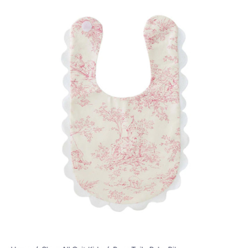 Rose Toile Baby Bib | Caitlin Wilson