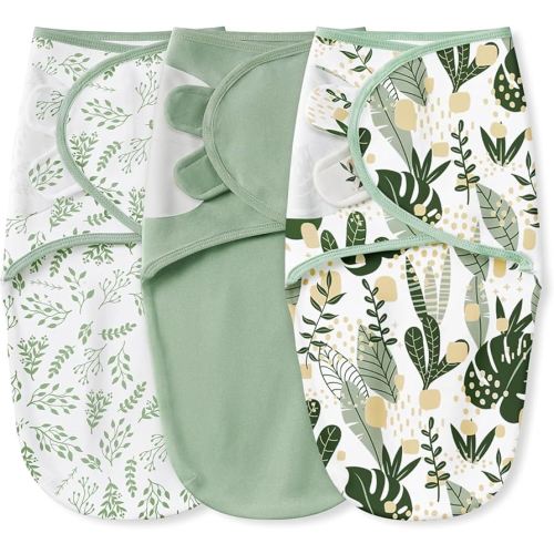 Yoofoss Baby Swaddles for Newborns 100% Organic Cotton, Adjustable Swaddle Sleep Sack 0-3 Months Newborn Swaddle Sack, Breathable Soft(Small)