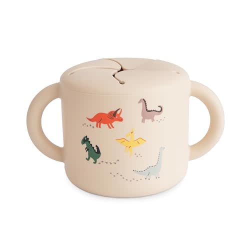 mushie Silicone Snack Cup | Spill Proof Food Container for Toddler and Baby (Dinosaurs)