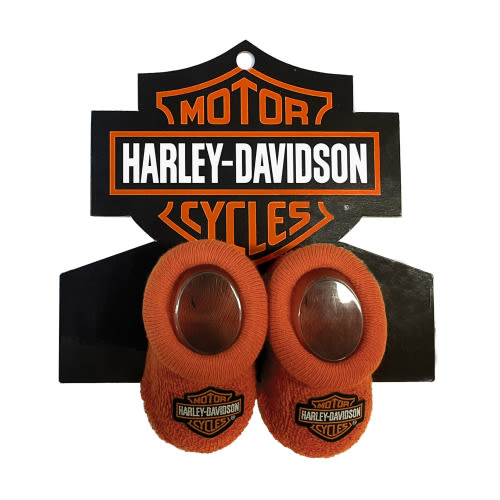 Infant Bootie Socks in Orange | Harley-Davidson USA