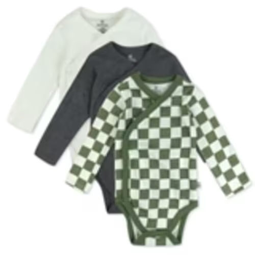 3-Pack Organic Cotton Long Sleeve Side-Snap Bodysuits | Honest Baby Clothing