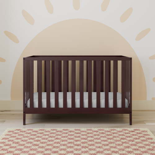 Storkcraft Sunset 4-in-1 Convertible Baby Crib, Espresso