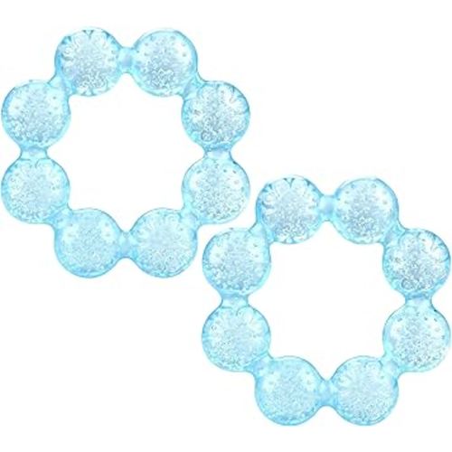 Nuby IcyBite Soother Ring Teether, 2 Count (Blue)