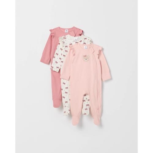 Target Baby Baby Organic Cotton 3 Pack Zip Coverall - Kmart