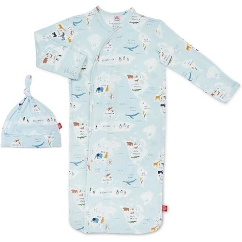 Magnetic Me Modal Newborn Sleeper Gown & Hat Set | Silky Soft Modal Fabric Sleep Sack