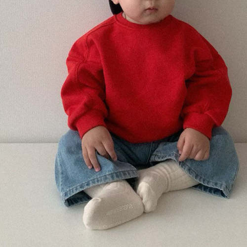 Toddler F25 Stitch Detail Long Sleeve Sweatshirt (10m-4y) - Red | AT NOON STORE