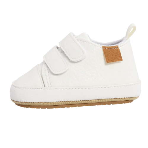 RMGVDSD Baby Boys Girls Shoes Non- Soft Rubber Sole High-Top Leather Sneakers First Walking Shoes Toddler Crib Shoes Baby Loafers Flats 0-6 Months
