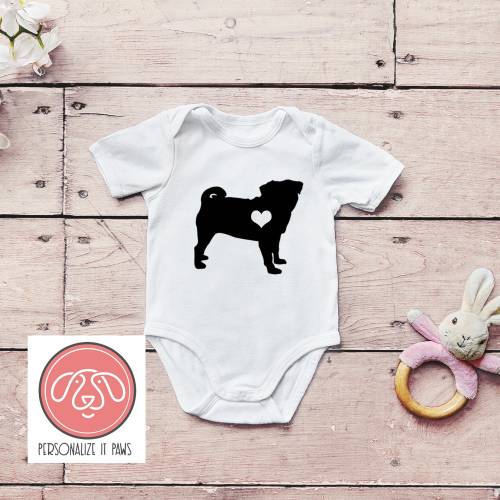 Pug infant body suit