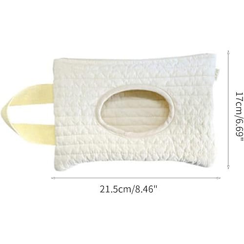 LIANXUE Cotton Wipes Dispenser Refillable Wipe Holder Travel Wet Wipe Container Baby Wipe Pouch for Car Stroller Indoor Outdoor Cotton