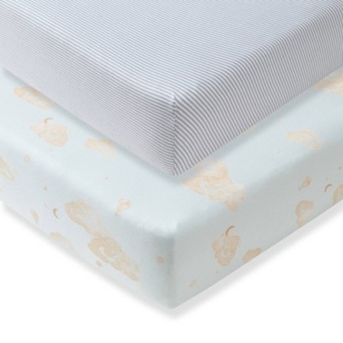 Burt's Bees Baby® 2pk Good Night Sky Crib Sheets - Ice Flow