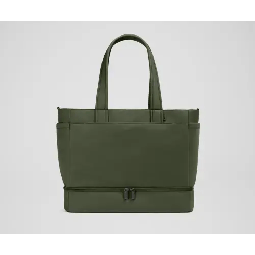 The Double Diaper Tote in Olive Green