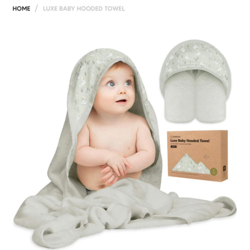 Luxe Baby Hooded Towel - Serenity / Regular