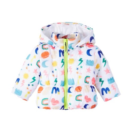 Baby hooded printed puffer jacket