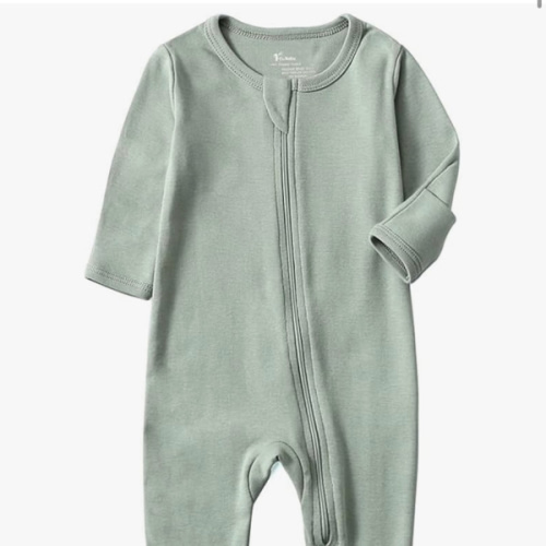 O2 BABY Baby Boys Girls Organic Cotton Zip-Front Sleeper Pajamas, Footed Sleep 'n Play