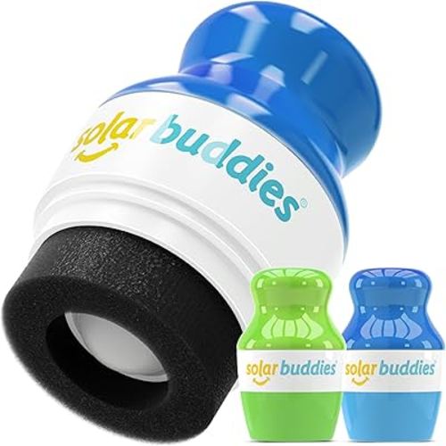 Solar Buddies Sunscreen Applicator - Full Green & Blue Duo- BPA-Free Refillable Roll on Sponge Sunscreen,Suncream & Lotion Applicator For Kids,Adults & Families Holds 3.4fl oz,Perfect Size for Travel