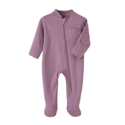 Newborn Romper, Baby Bodysuit Jumpsuit, Cotton Long Sleeve with Mitten Cuff and Footies for 0-12 Months Newborn Jumpsuit