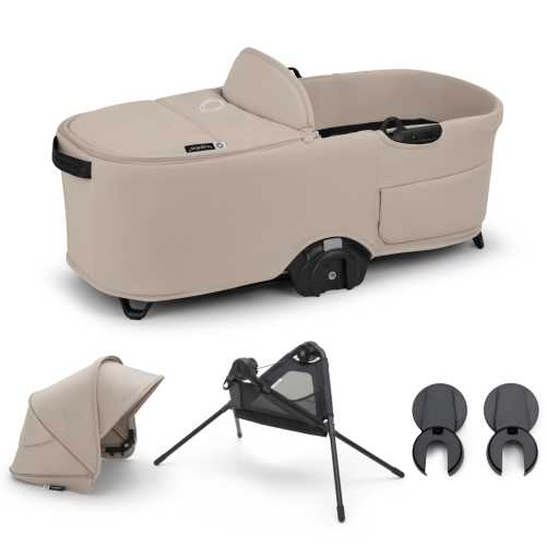 Bugaboo Dragonfly Bassinet Complete + Stand Bundle - Desert Taupe