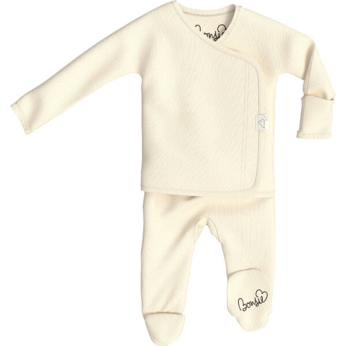 Bonsie Baby Footie, Oat - Bonsie Baby Rompers | Maisonette