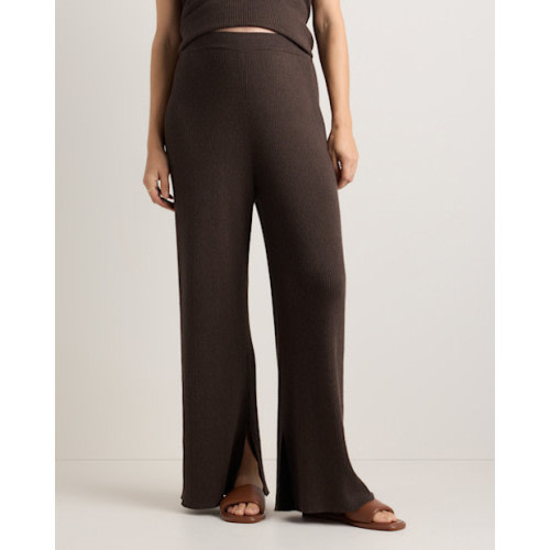 Quince Cotton Cashmere Maternity Wide Leg Pants