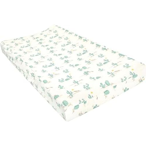 Hudson Baby Unisex Baby Changing Pad Cover, Desert Cactus, One Size