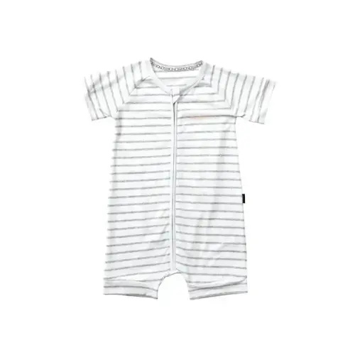 Bonds Zip Romper Wondersuit Grey Stripe | Baby Bunting AU